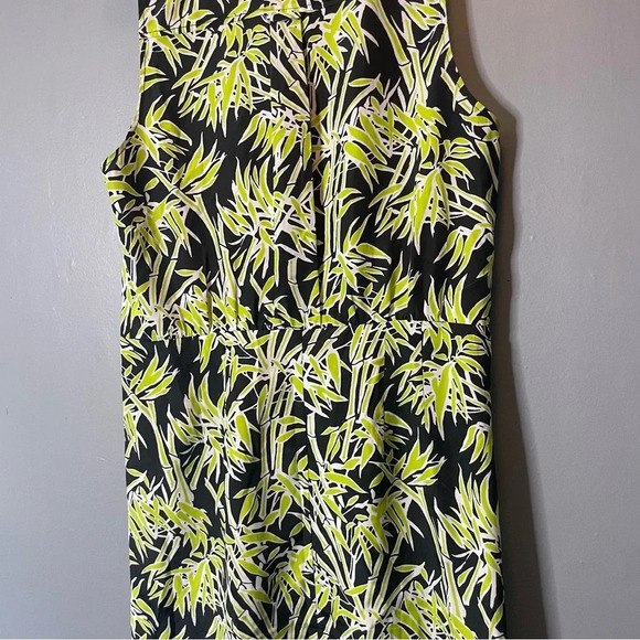 MICHAEL KORS Sleeveless Bamboo Knot Shirt Dress size 12 pear/black - Picture 9 of 12